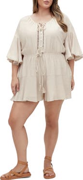 City Chic Harlow Tassel Tie Romper