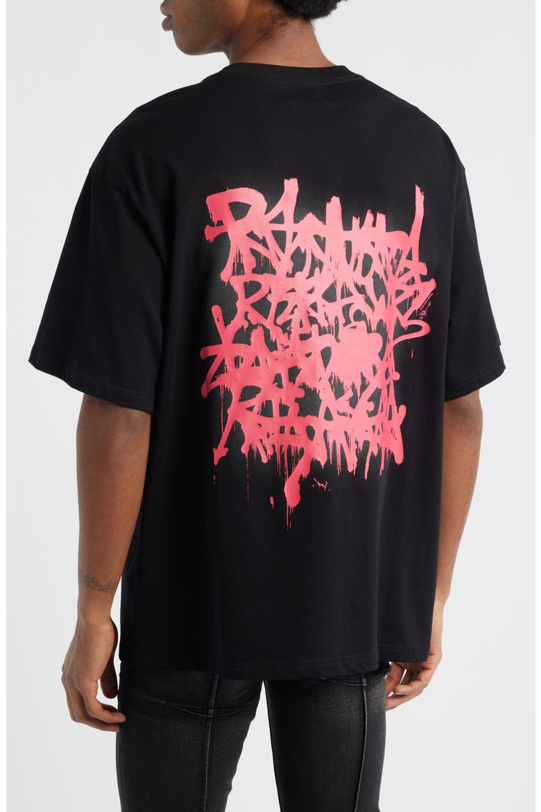 Colin Graffiti Oversize Graphic T-Shirt, Alternate, color, BLACK GRAFFITI PINK