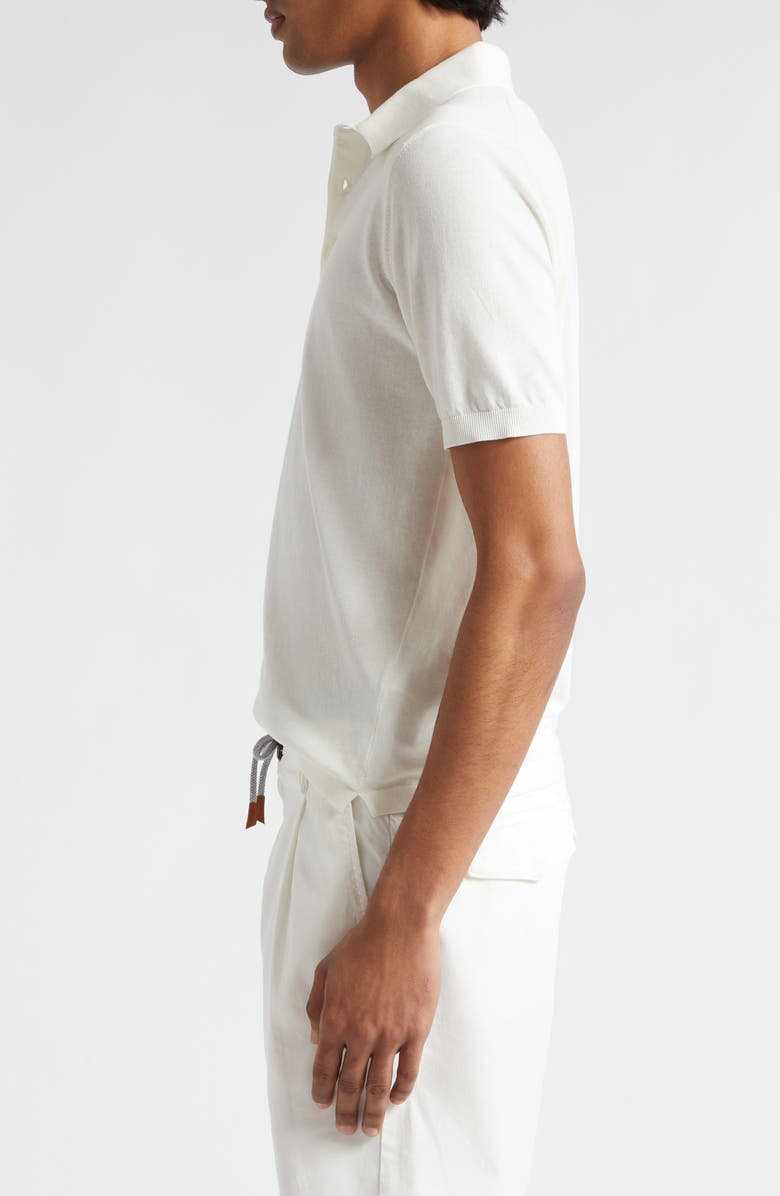 Eleventy Cotton Polo, Alternate, color, White