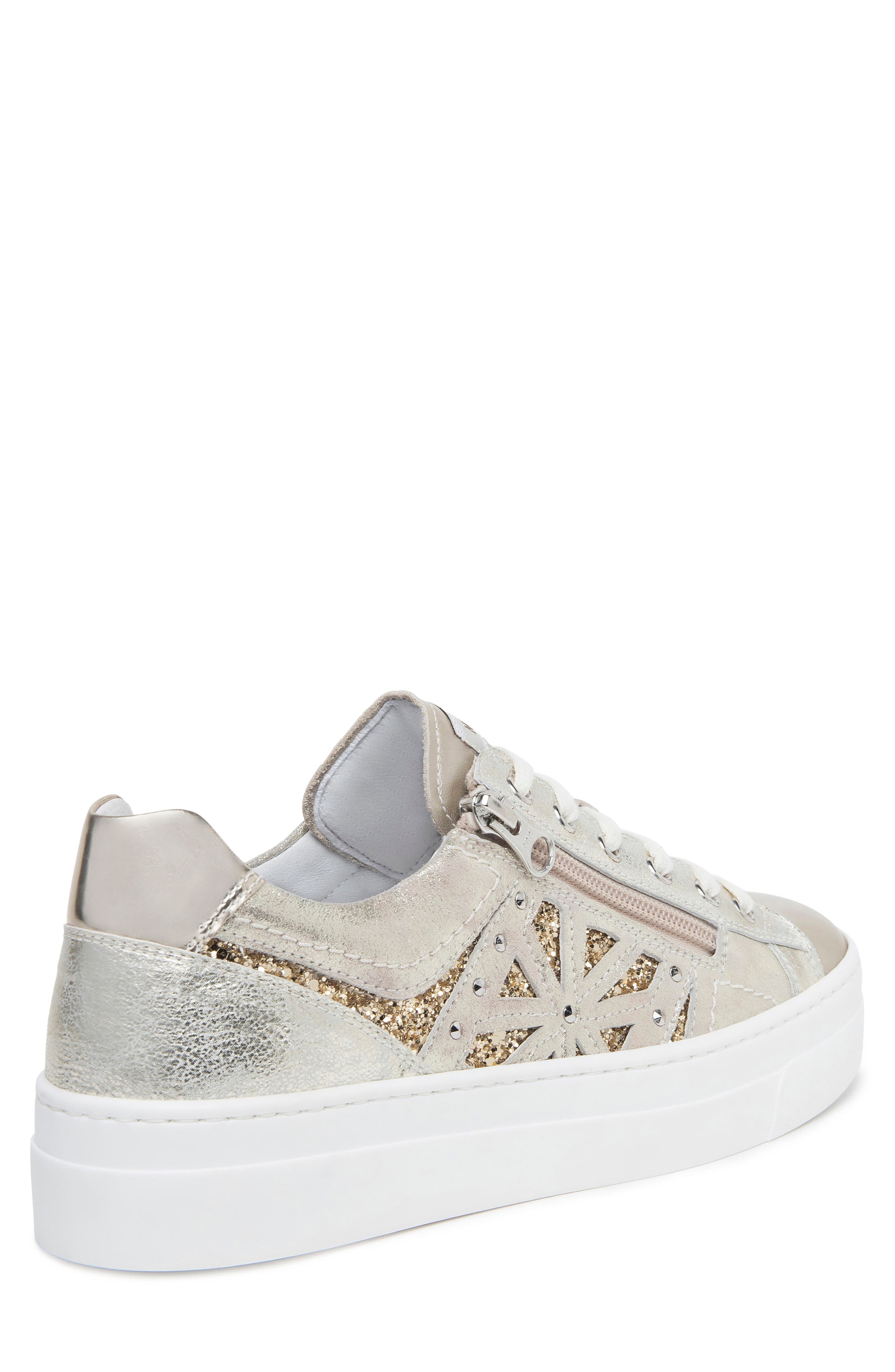 Metallic Side Zip Platform Sneaker - image 4
