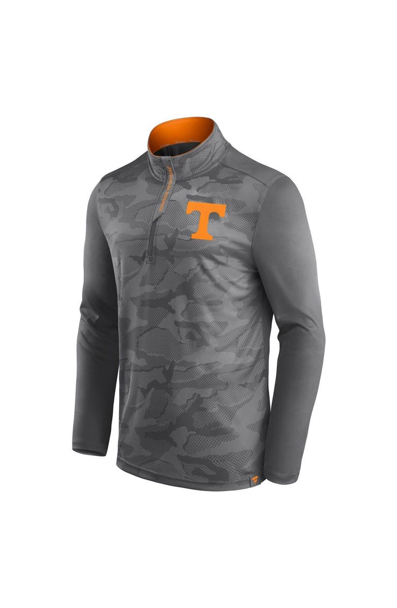 FANATICS Men's Fanatics Branded Gray Tennessee Volunteers Depth Chart Camo Jacquard Quarter-Zip Jacket, Alternate, color, 