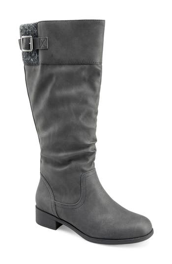 Kensie Monica Wide Calf Tall Boot In Grey
