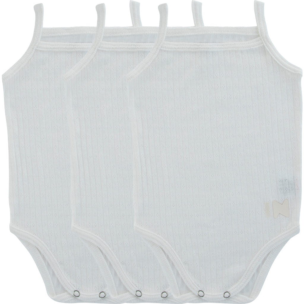 Noggiwear Pointelle Boys Bodysuit In White