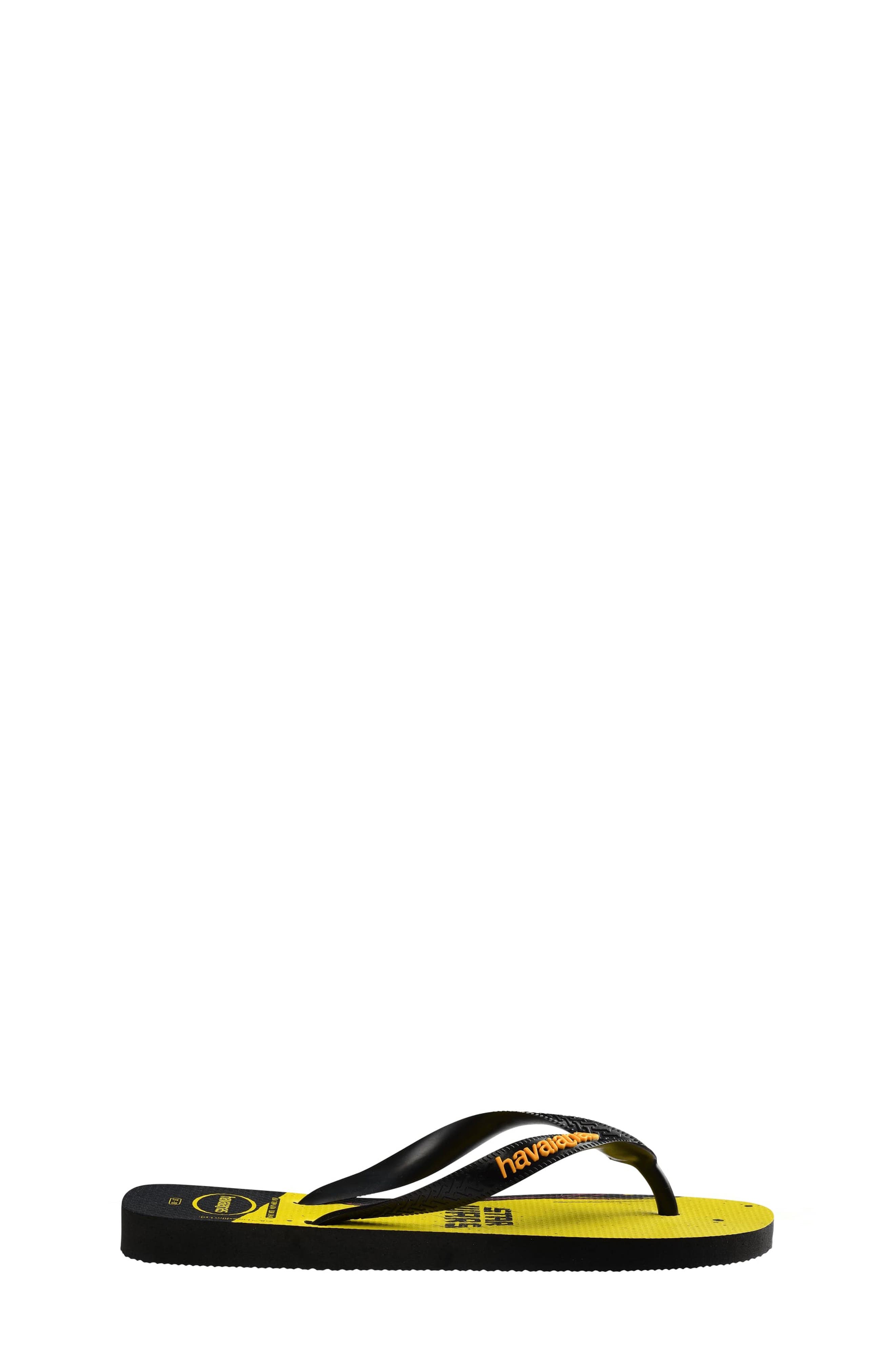 Havaianas 'Star Wars<sup>™</sup>' Flip Flop, Alternate, color, Black/ Pop Yellow
