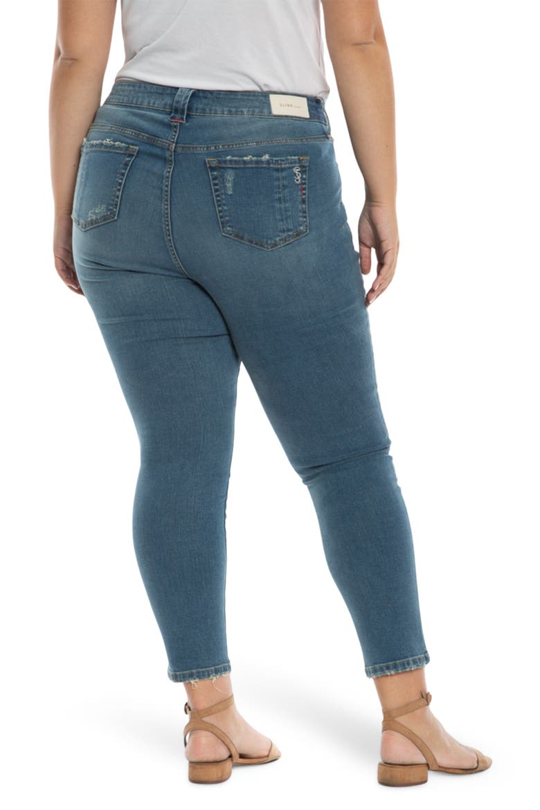 Ripped High Waist Ankle Skinny Jeans, Alternate, color, ARIAH