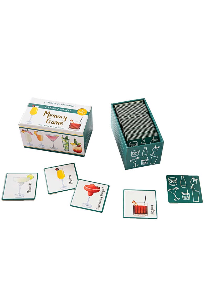 Alcoholic Drinks Memory Game, Adults Party Game, Main, color, Multicolored