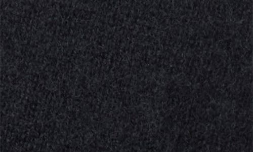 Amicale Wool & Cashmere Faux Shearling Lined Knit Baseball Cap In Black
