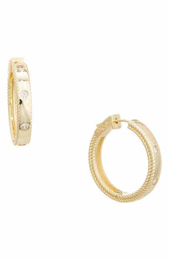 Cubic Zirconia Hoop Earrings