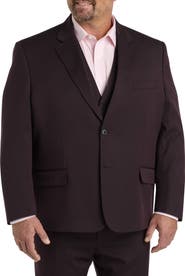 Oak Hill by DXL Jacket Relaxer Mini-Striped Suit Jacket
