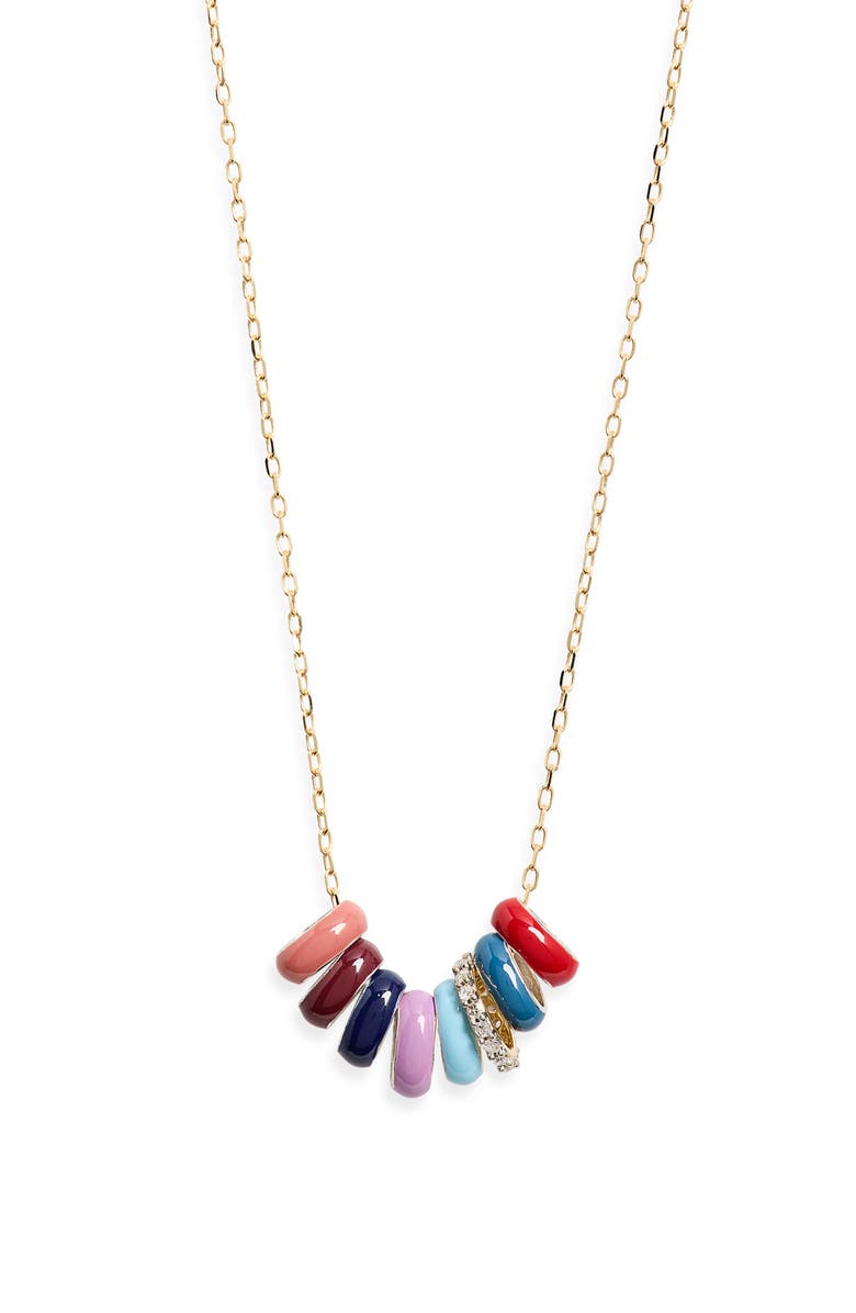 Adina Reyter French Kiss Diamond Rager Necklace, Main, color, Gold Multi