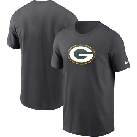 Men's Nike  Anthracite Green Bay Packers Logo Essential T-Shirt