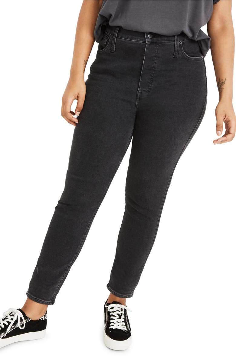 Madewell Curvy High Waist Ankle Skinny Jeans, Alternate, color,