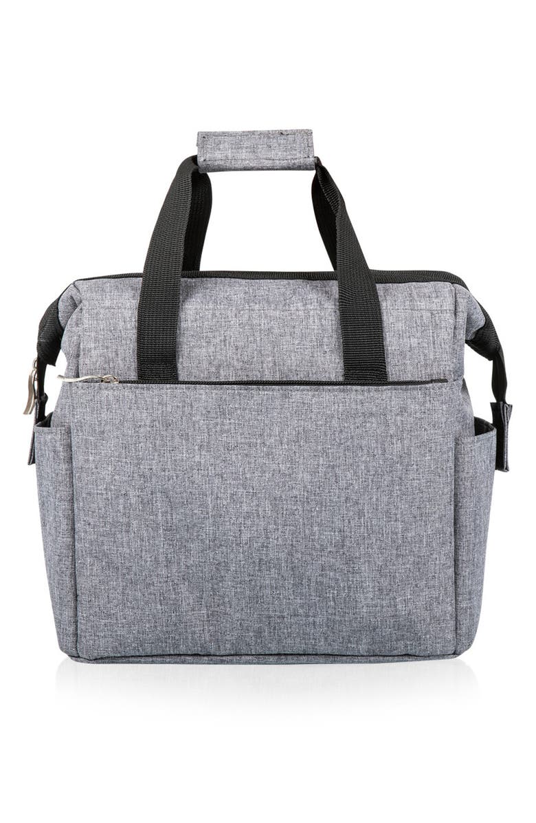 Picnic Time On The Go Lunch Cooler, Alternate, color, Heathered Gray