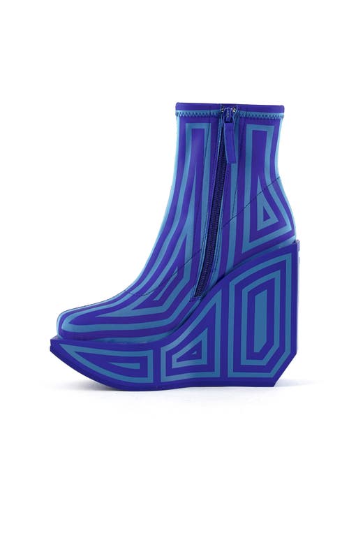 United Nude Wa Platform Bootie In Blue