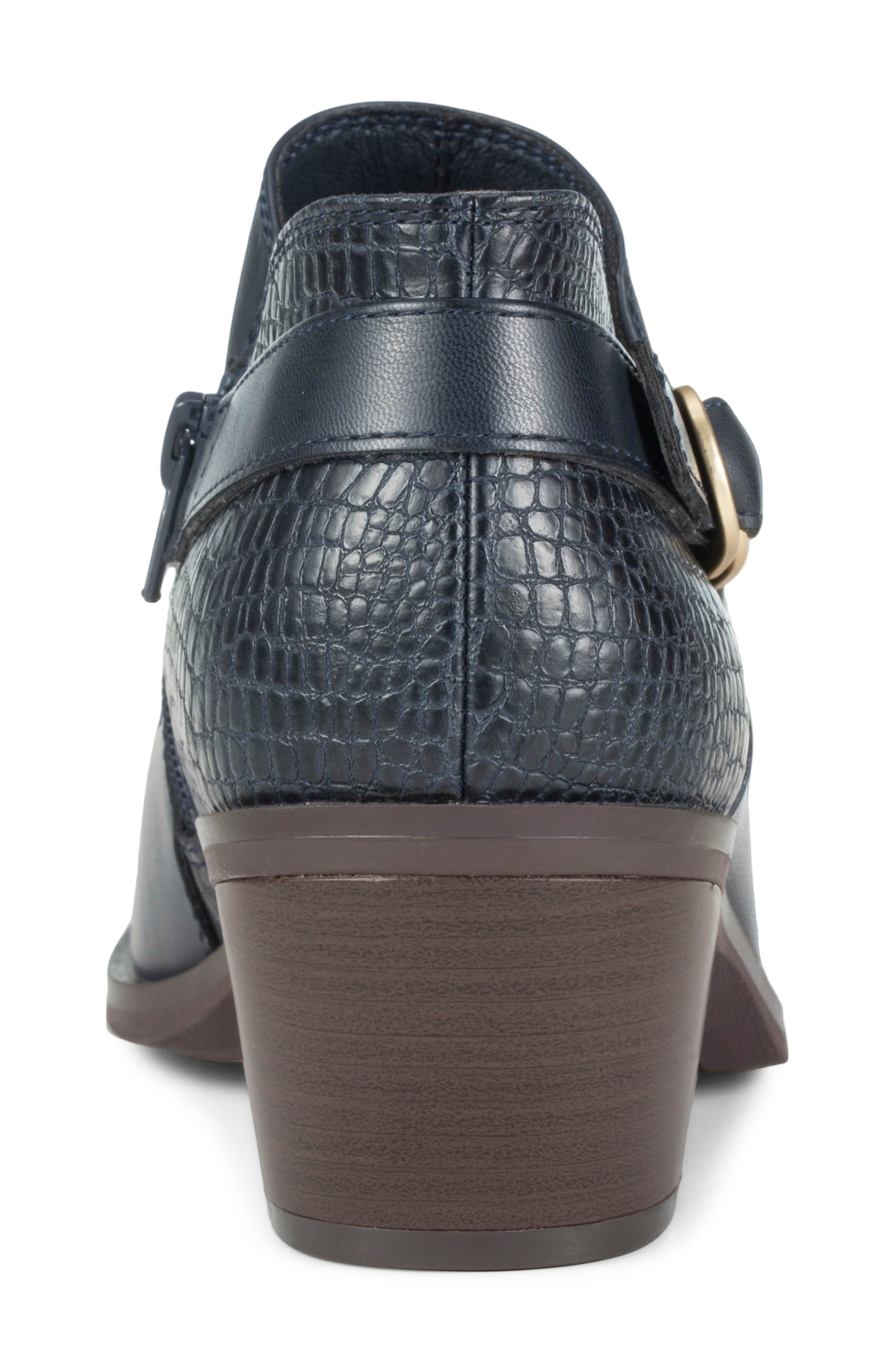 Duala Block Heel Ankle Bootie, Alternate, color, NAVY