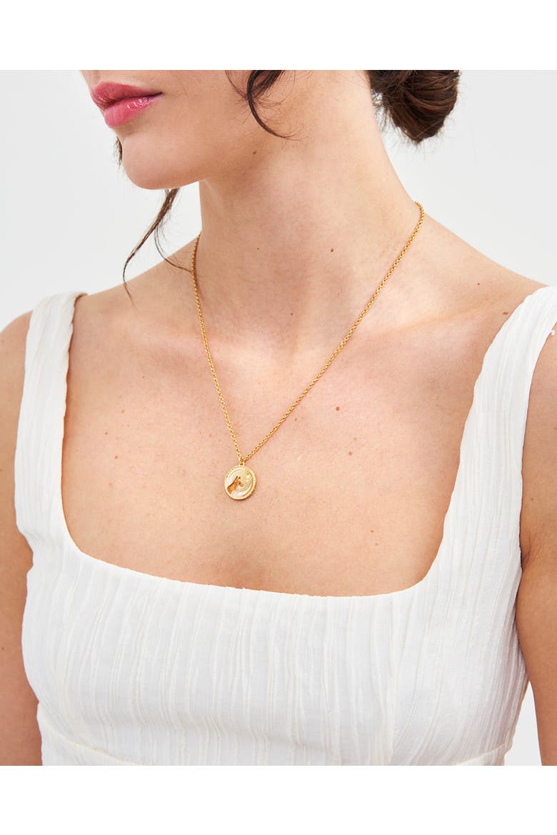 Fox Spirit Guide Necklace, Alternate, color, Gold
