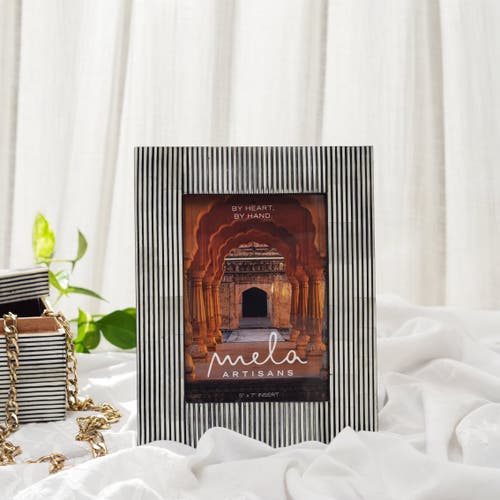 Mela Artisans Pinstripe Inlay Picture Frame In Multi