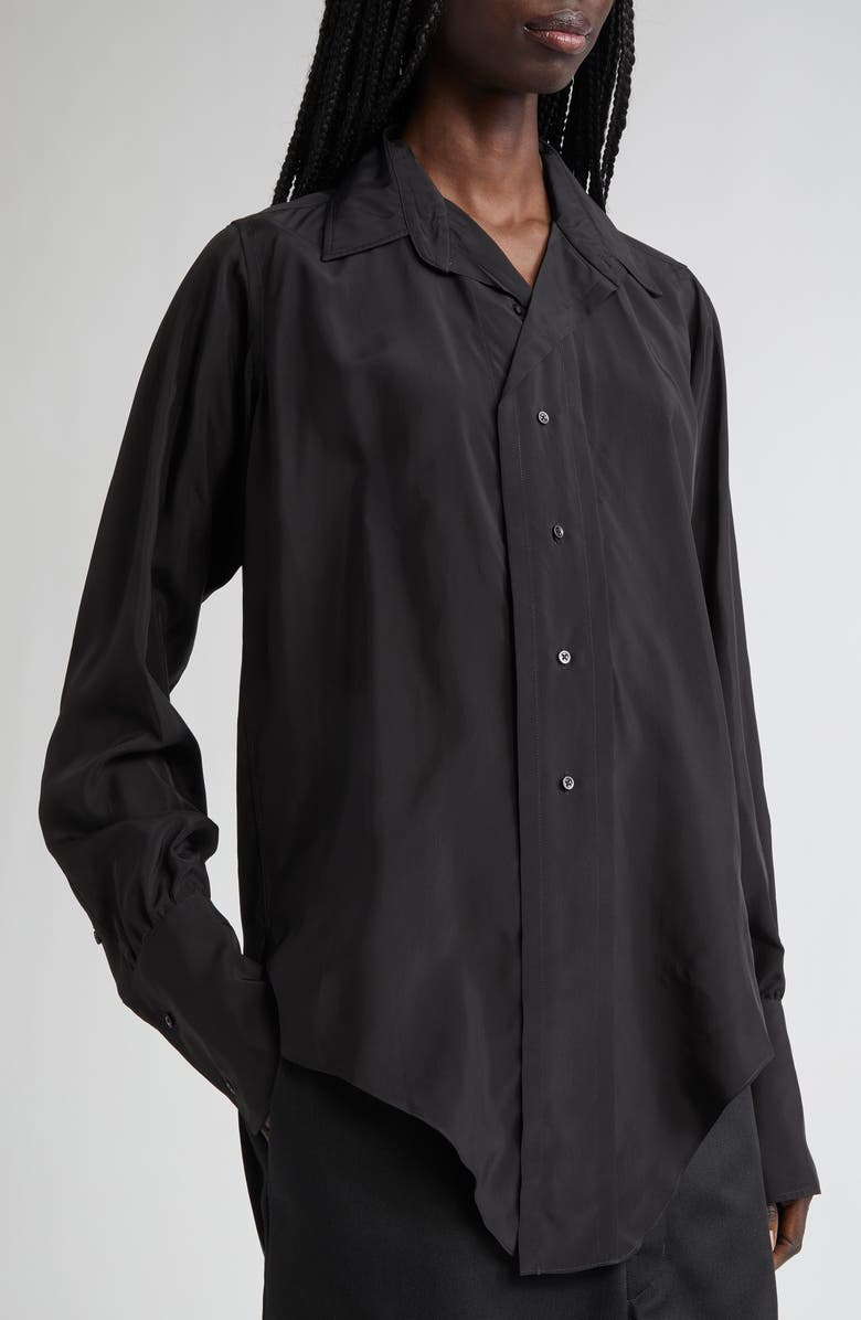 Maison Margiela Layered Long Sleeve Button-Up Shirt, Alternate, color,