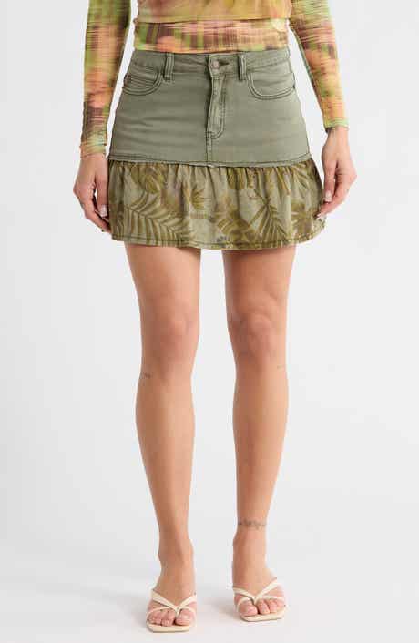 Desigual Contrast Hem Denim Miniskirt