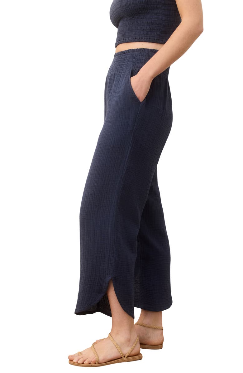 Marine Layer Cali Smocked Waist Double Cloth Pants, Alternate, color,