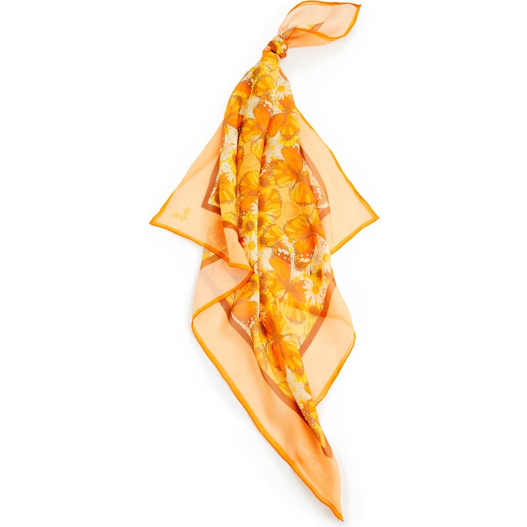 Henelle Women's Yellow / Orange Laurel Canyon Silk Bandana. In Laurel Canyon