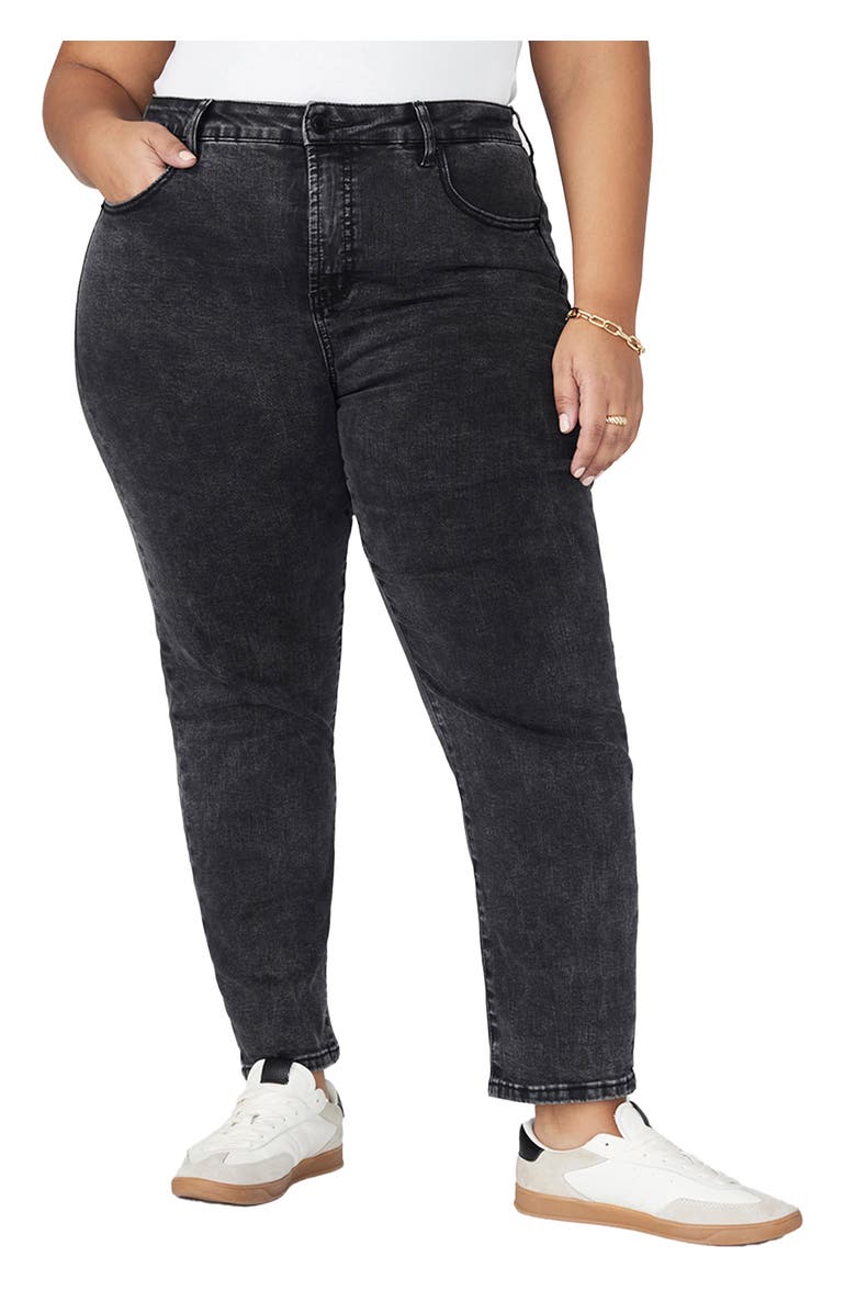 ELOQUII The Leigh Super Stretch Slim Leg Jean, Main, color, Vintage Black