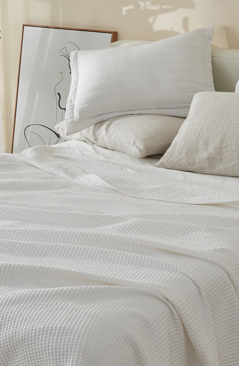 Patina Vie Maison Cotton Waffle Weave Blanket, Alternate, color,