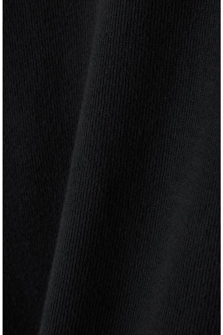 Signature Crewneck Cotton Blend Rib Sweatshirt, Alternate, color, PURE BLACK