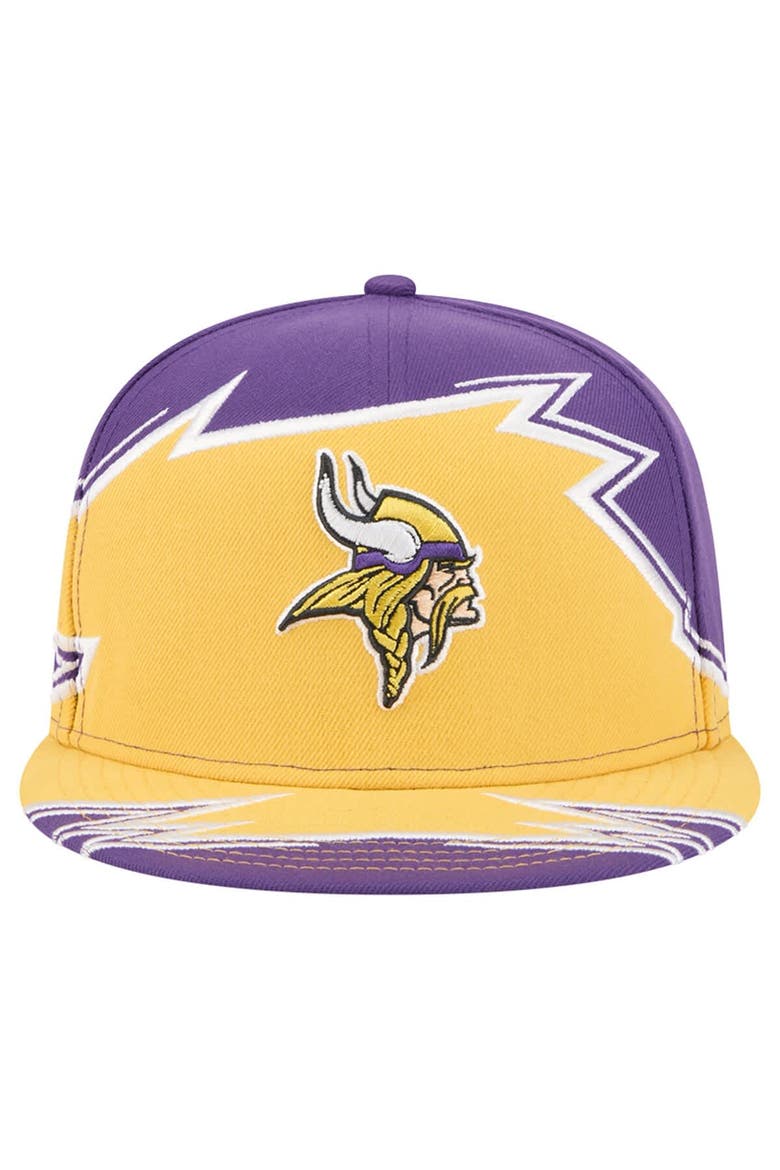 Men's New Era  Purple/Gold Minnesota Vikings Break 59FIFTY Fitted Hat, Alternate, color, Purple