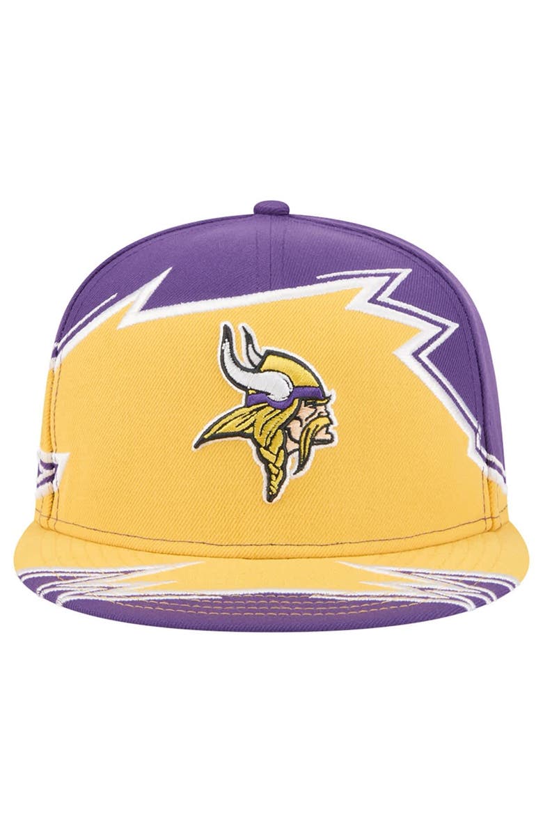 New Era Men's New Era Purple/Gold Minnesota Vikings Break 59FIFTY Fitted Hat, Alternate, color, Purple