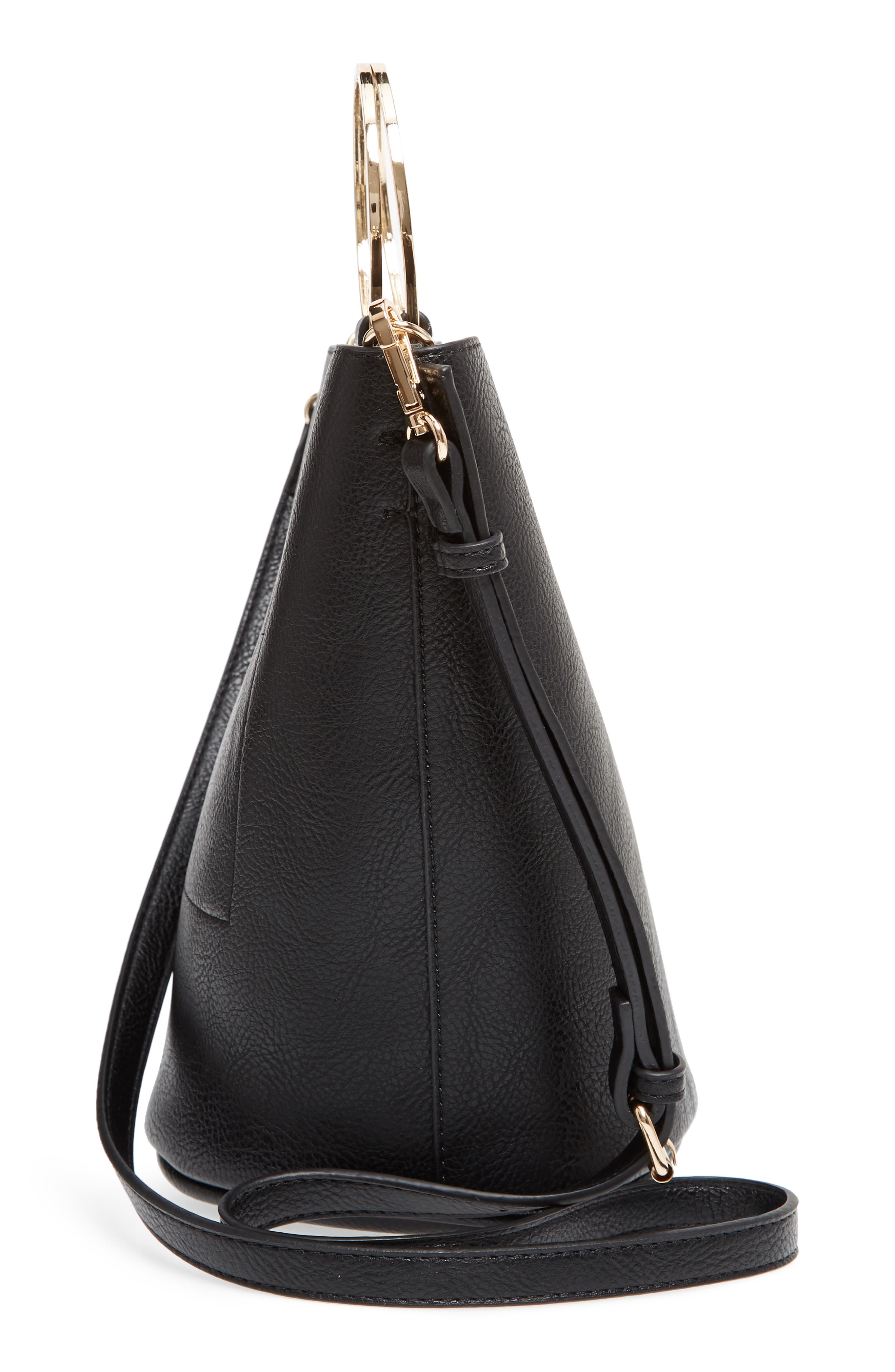 Mali + Lili Ilia Vegan Leather Ring Handle Bucket Bag, Alternate, color, 