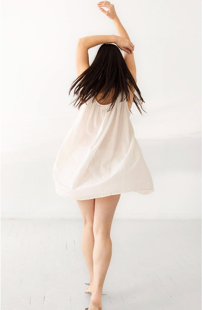 SALUA Betty Babydoll in Cotton Silk Blend, Alternate, color, Pearl