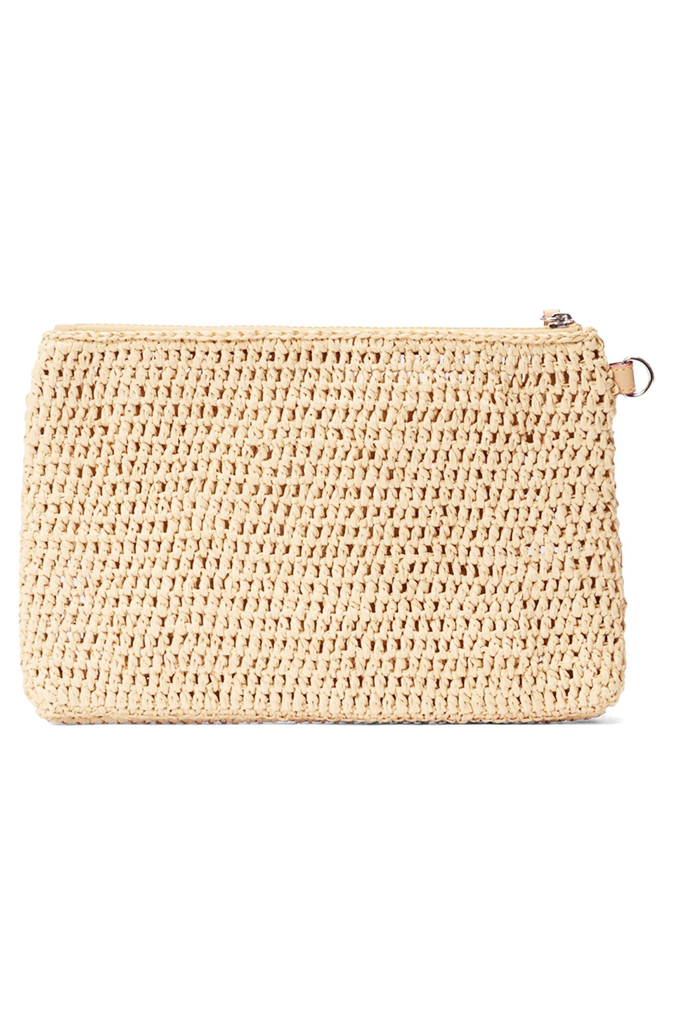 MZ Wallace Crochet Clutch, Alternate, color, Camel