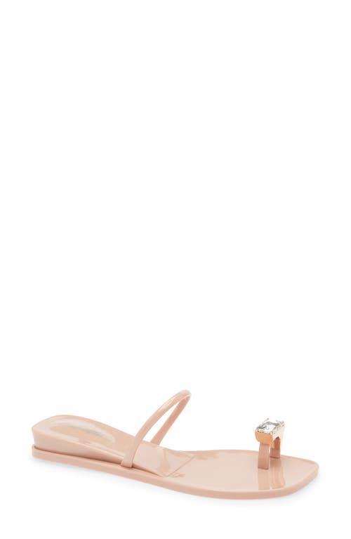 Jeffrey Campbell Discreet Sandal In Beige Shiny Clear