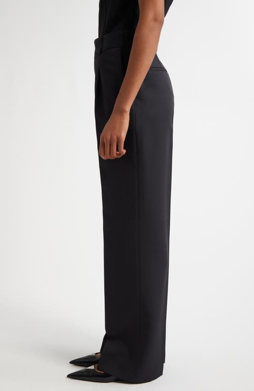 Rohe Róhe Relaxed Single Pleat Wool Blend Pants In Black