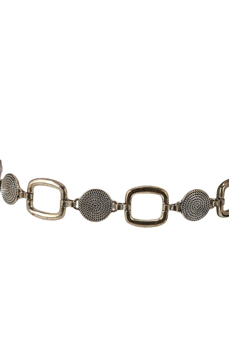 Vintage 1960s70s Chain Link Belt, Alternate, color, Gold