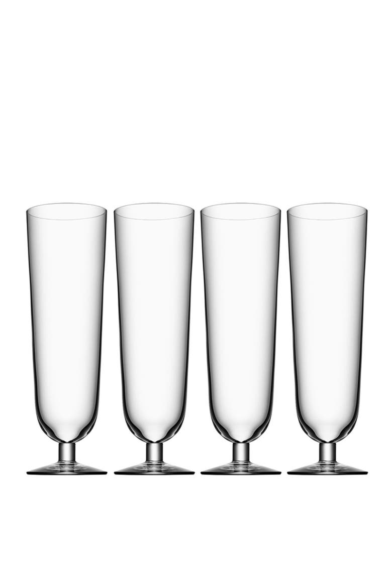Set of 4 Pils Glasses, Main, color, WHITE