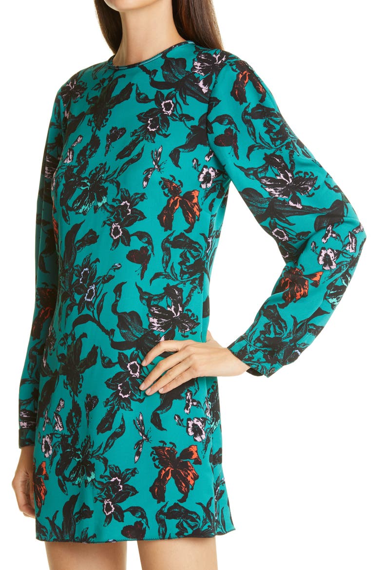 DVF Collins Long Sleeve Minidress, Alternate, color, TOMEM