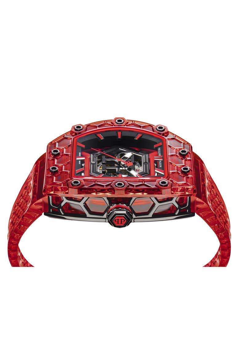 Watch Hexagon Men, Alternate, color, red