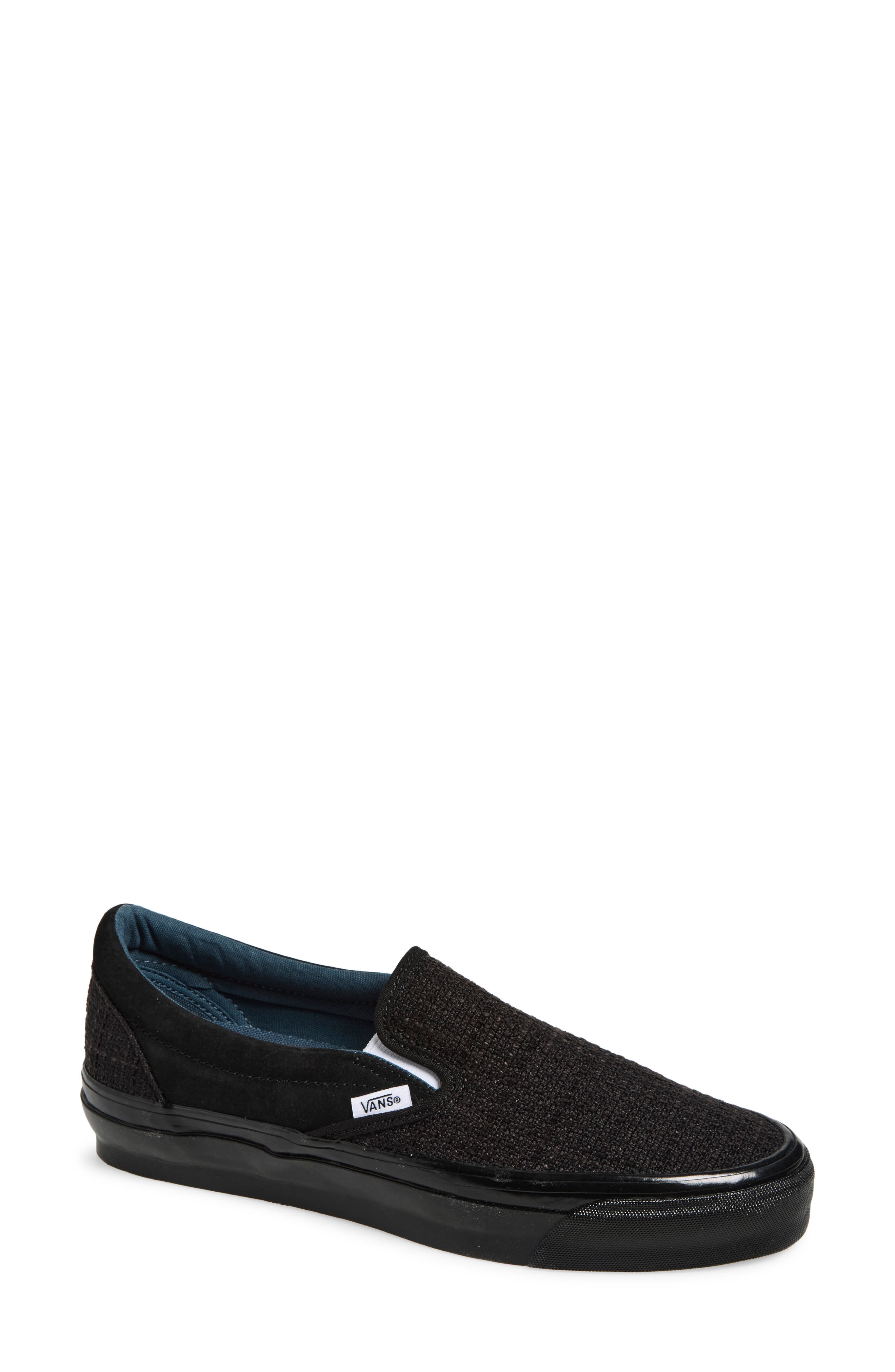 Classic Slip-On 98 Tweed Black Sneaker, Main, color, LX CLASSIC SLIP-ON BLACK