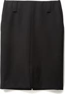 Versace Heavyweight Wool Grain de Poude Pencil Skirt