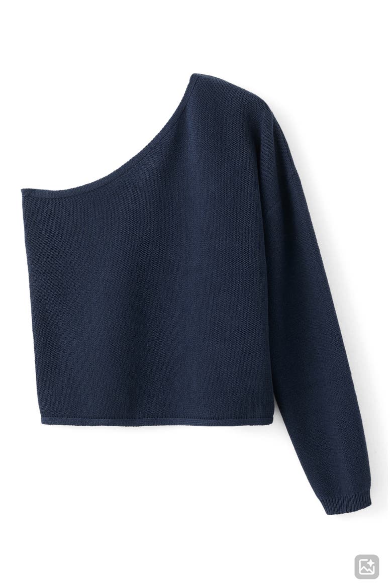 One-Shoulder Sweater, Alternate, color, NAVY