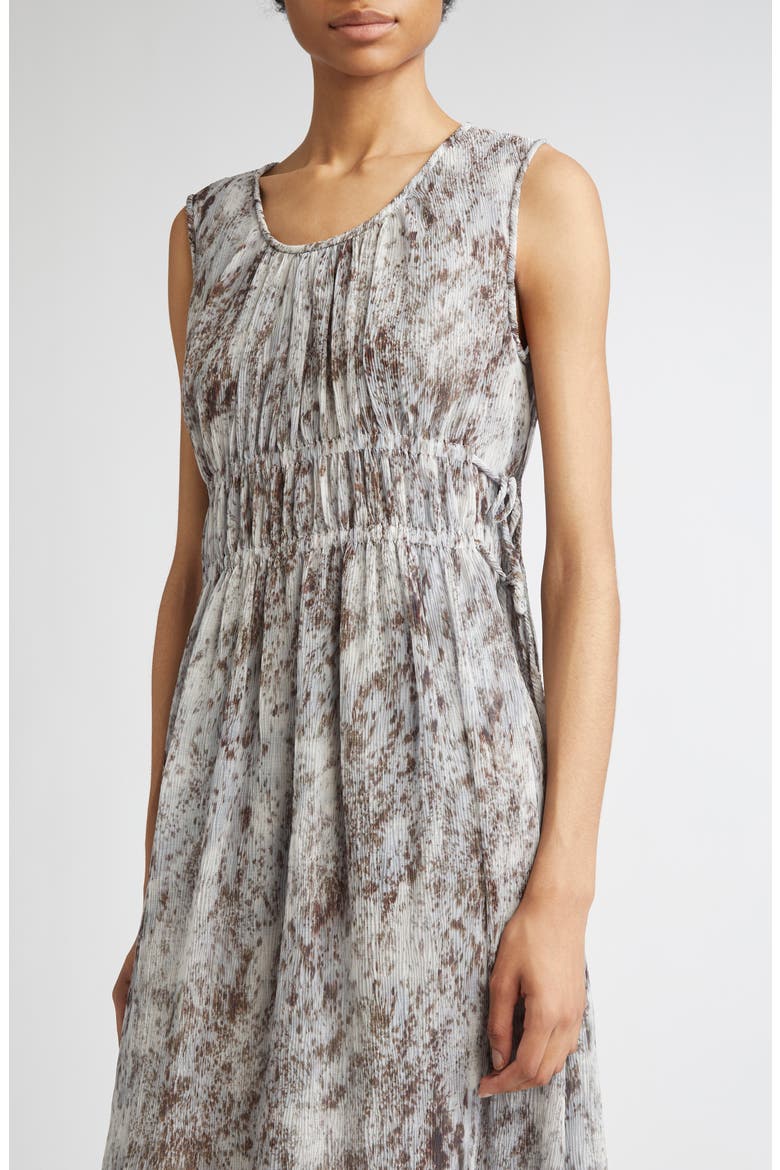 Speckled Glaze Print Sleeveless Georgette Maxi Dress, Alternate, color, BROWN/ PEARL MULTI