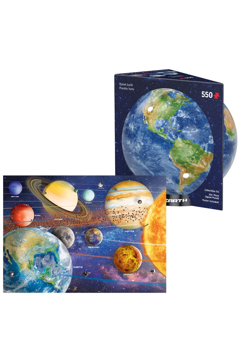 Puzzle Tin Planet Earth 550 Piece, Alternate, color, Multicolored