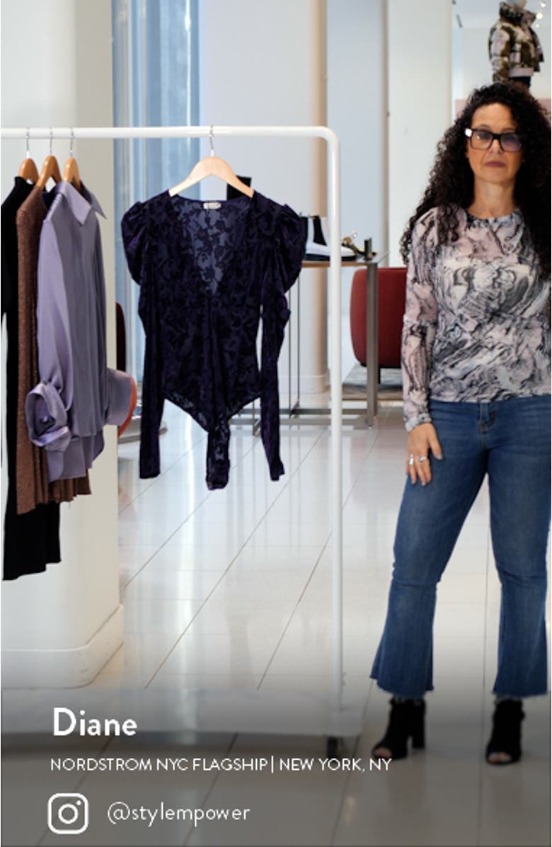 Magic Hour Velvet Burnout Bodysuit, sales video thumbnail