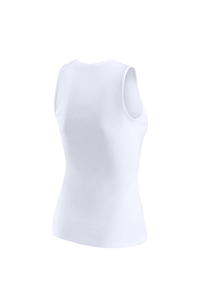 WEAR by Erin Andrews Women's WEAR by Erin Andrews White Detroit Lions Ribbed Graphic Tank Top, Alternate, color, White