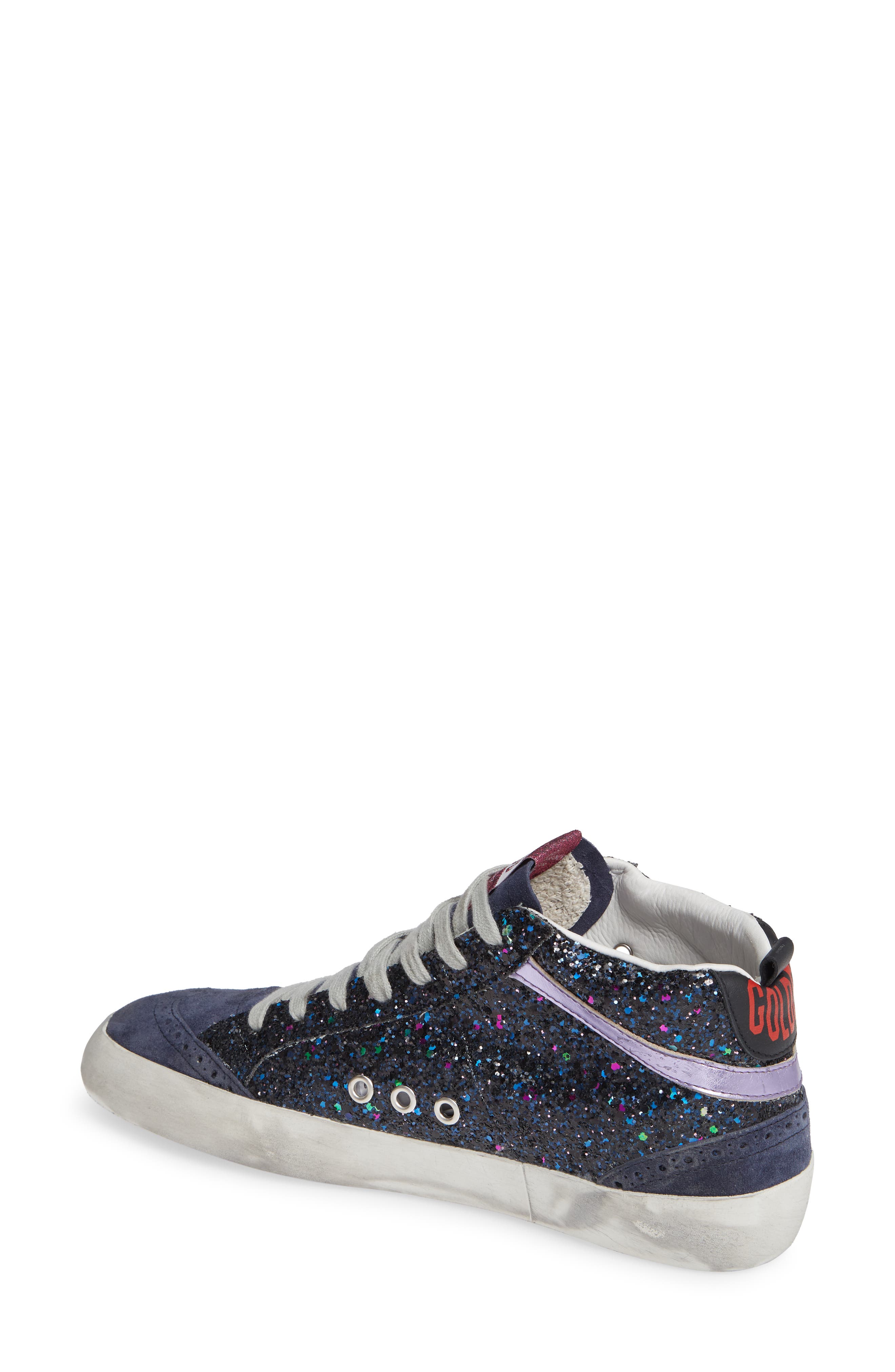 Golden Goose Mid Star Glitter Sneaker, Alternate, color, 