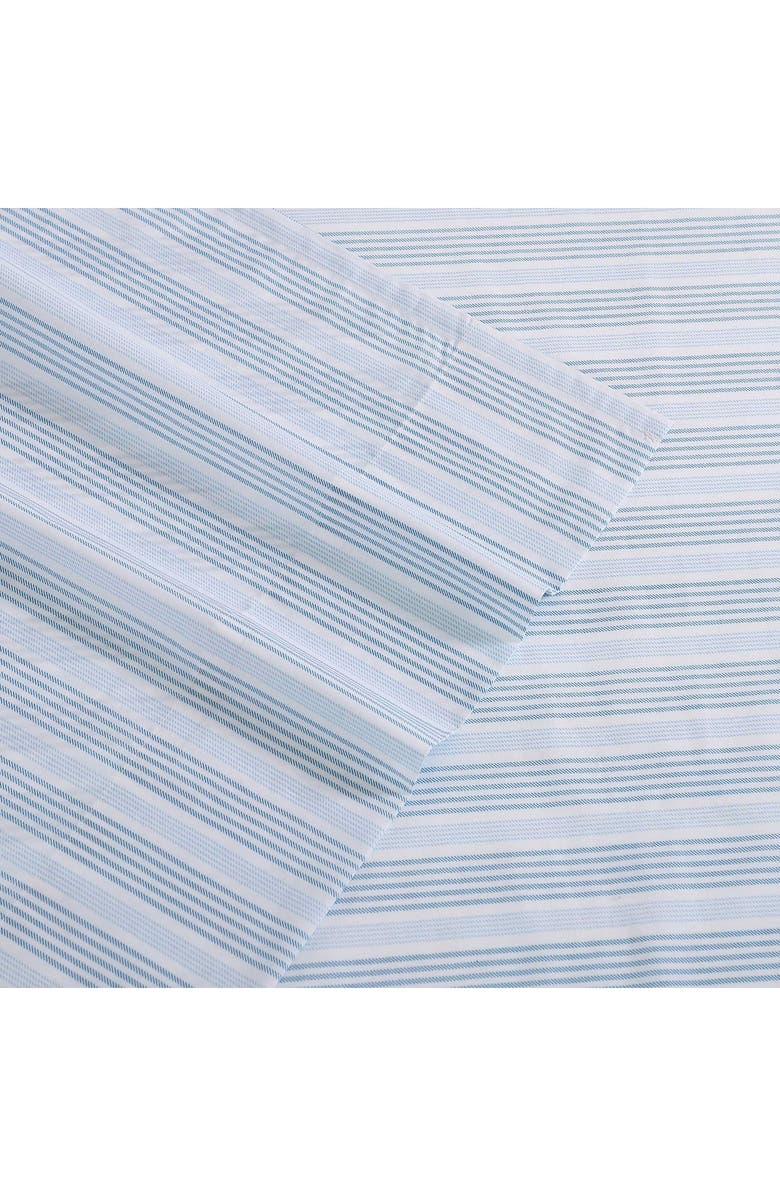 Nautica Tayleur Stripe 200 Thread Count Cotton Percale Sheet Set, Alternate, color, Blue