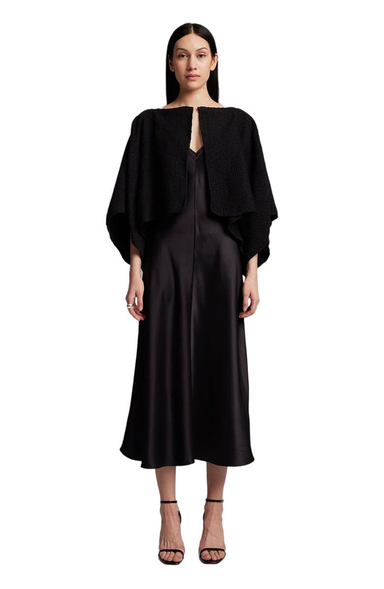 Voz Textured Cotton Bolero, Main, color, Black