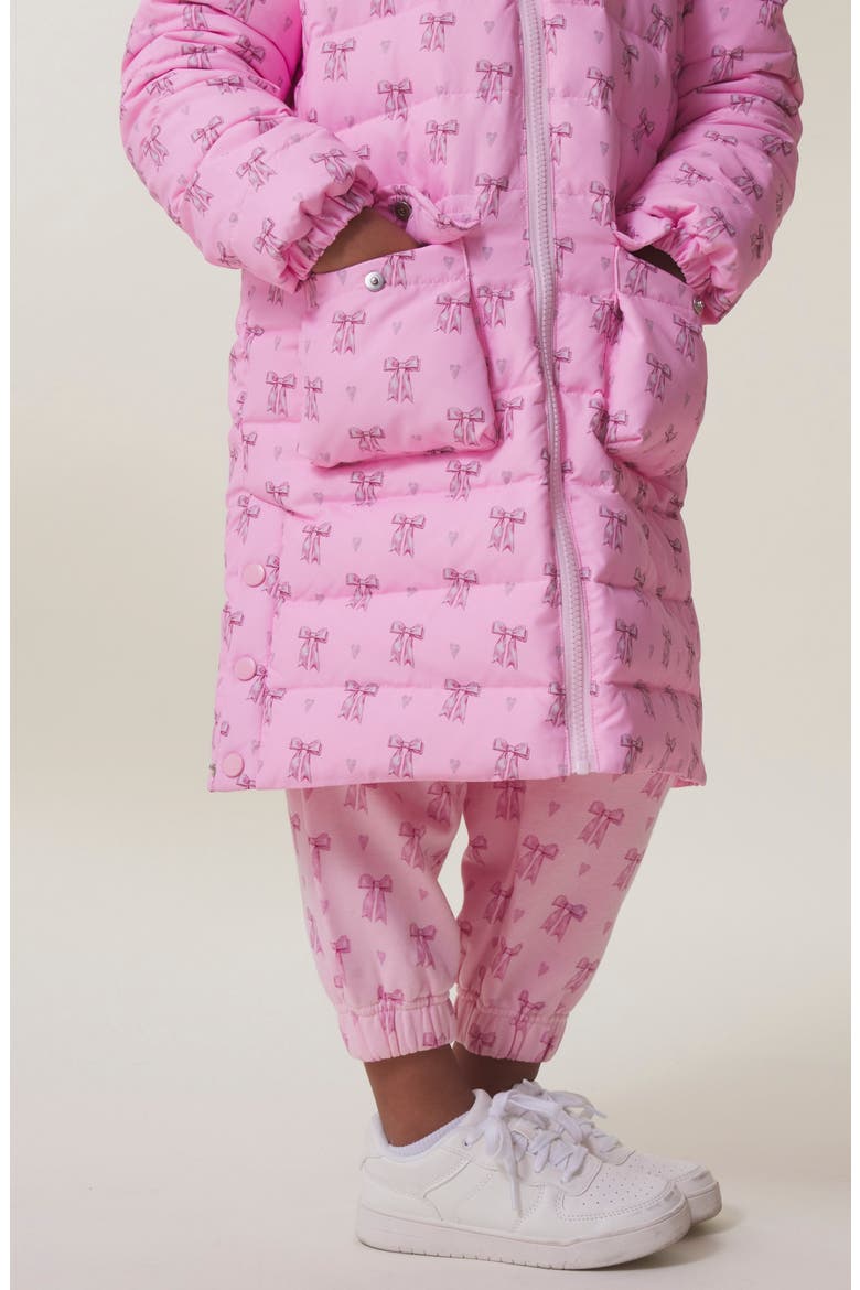 Kids' Logan Puffer Coat, Alternate, color, CANDY PINK BOW